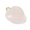 Natural Rose Quartz Pendants PALLOY-JF04862-3