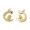 Brass Micro Pave Cubic Zirconia Pendants KK-E068-VB008-1