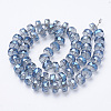 Electroplat Glass Beads Strands X-EGLA-Q092-8mm-D05-2