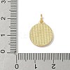 Brass Pave Natural Shell Flat Round with Letter Charms KK-Z115-13G-F-3