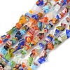 Handmade Millefiori Lampwork Beads Strands LAMP-P070-02A-04-1