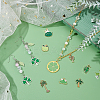 40Pcs 10 Style Light Gold Plated Alloy Enamel Pendants ENAM-AR0001-21-2