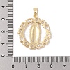 Brass Cubic Zirconia Pendants KK-Z050-18G-01-3