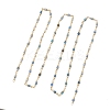 Natural Indian Agate Beaded Round Link Chains AJEW-JB01533-04-3