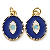 Brass Enamel Pendants KK-K339-08G-01-1