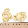 304 Stainless Steel ABS Plastic Pearl Stud Earrings for Women EJEW-U046-12C-G-5