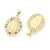 Brass Micro Pave Cubic Zirconia Pendants KK-I657-32G-A-5