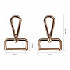 Zinc Alloy Swivel Clasps PALLOY-PH0012-65-2