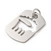 Non-Tarnish Hollow 304 Stainless Steel Pendants STAS-C086-04D-P-2