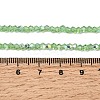 AB Color Plated Transparent Glass Beads Strands GLAA-G127-01G-4