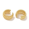 Rack Plating Curb Chain Brass Cuff Earrings for Women EJEW-P272-10G-2