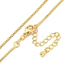 Brass Box Chain Necklaces for Women NJEW-G084-11G-2