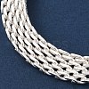 304 Stainless Steel Mesh Chain Bracelet BJEW-G669-14S-2