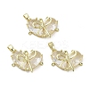 Real 18K Gold Plated Brass Glass Pendants KK-R161-02G-05-1