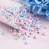 Craftdady 1300Pcs 26 Style Opaque White Acrylic Beads SACR-CD0001-02-3