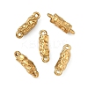 304 Stainless Steel Textured Rectangle Links Connector Charms STAS-D211-01B-G-1