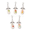 ABS Plastic Imitation Pearl Pendant Docorations HJEW-JM03694-01-2