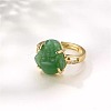 Brass & Resin Adjustable Finger Rings for Women FS-WG6D172-01-3