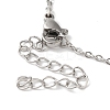 Non-Tarnish 304 Stainless Steel Cable Chain Bowknot Pendant Necklaces NJEW-Z041-02P-01-3