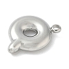 304 Stainless Steel Initial Pendants STAS-S186-12Q-P-2