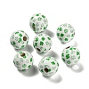 St. Patrick's Day Series Printed Schima Wood European Beads WOOD-V002-01G-1