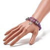 Mixed Stone Chip Beads Reiki Healing Multi-strand Bracelet BJEW-JB07052-M-4