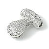 Rack Plating Brass Cubic Zirconia Pendants KK-S378-02P-T-2