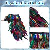Gothic Style Natural Feather Cape AJEW-WH20067-017C-5