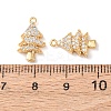 Brass Micro Pave Clear Cubic Zirconia Pendants KK-A284-17A-G-3