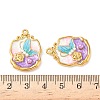 304 Stainless Steel Enamel Pendants STAS-I346-01G-01-3