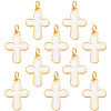 10Pcs Brass Enamel Pendants KK-BBC0029-22-1