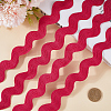 9 Yards Polyester Wavy Fringe Trim Ribbon OCOR-XCP0002-94C-2