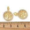 Brass Micro Pave Cubic Zirconia Pendents KK-R210-21G-01-3