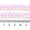 Baking Paint Transparent Glass Beads Strands X-DGLA-A034-J8MM-D09-4