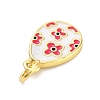 Rack Plating Brass Enamel Charms KK-M293-37G-03-2