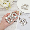 WADORN 4Pcs 2 Style Alloy Crystal Rhinestone Shoe Decorations FIND-WR0011-29A-3