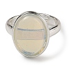 Opalite Oval Adjustable Rings RJEW-K371-07S-14-3