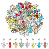 40Pcs 8 Styles Angel Glass & Alloy Pendant Decorations HJEW-FH00076-1