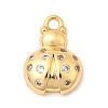Brass Micro Pave Cubic Zirconia Charms KK-C117-11G-1