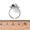 Oval Natural Banded Agate Finger Rings RJEW-M063-01P-18-5