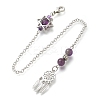 Round Natural Amethyst Dowsing Pendulums G-M447-07P-06-1