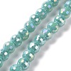 Electroplate Opaque Solid Color Glass Beads Strands X-GLAA-E036-10A-1