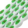 Printing Glass Oval Beads for Necklaces Bracelets Making GLAA-B020-01A-15-1