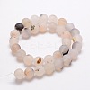 Frosted Natural Agate Round Beads Strands G-E322D-8mm-2
