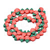 Handmade Polymer Clay Bead Strands X-CLAY-R069-01G-03-2