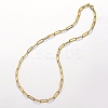 201 Stainless Steel Minimalist Paperclip Chain Necklaces for Women PQ9782-2