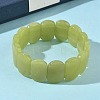 Natural Lemon Quartz Beads Stretch Bracelets for Women Men BJEW-I323-02Q-2