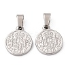 304 Stainless Steel Coin Pendants STAS-F183-01P-A-1