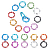 Unicraftale 20Pcs 10 Colors Zinc Alloy Frosted Spring Gate Rings FIND-UN0002-76-1