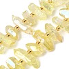 Electroplated Natural Quartz Crystal Beads Strands G-F800-F10-1